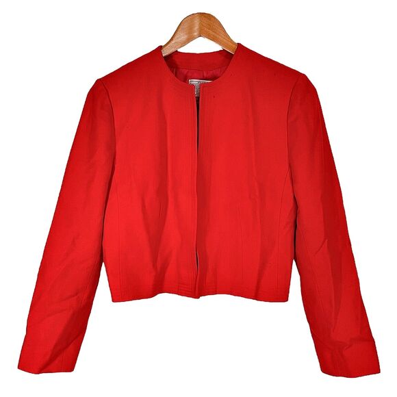 Vintage Pendleton Wool Cropped Blazer Women's Petite - Picture 9 of 11